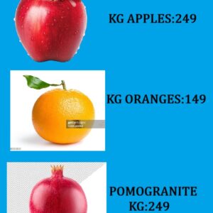 3 FRUIT COMBO(1 KG APPLE || 1 KG ORANGES || 1 KG POMOGRANITE)