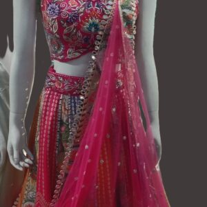 Multicolor Embroidered Designer Lehenga